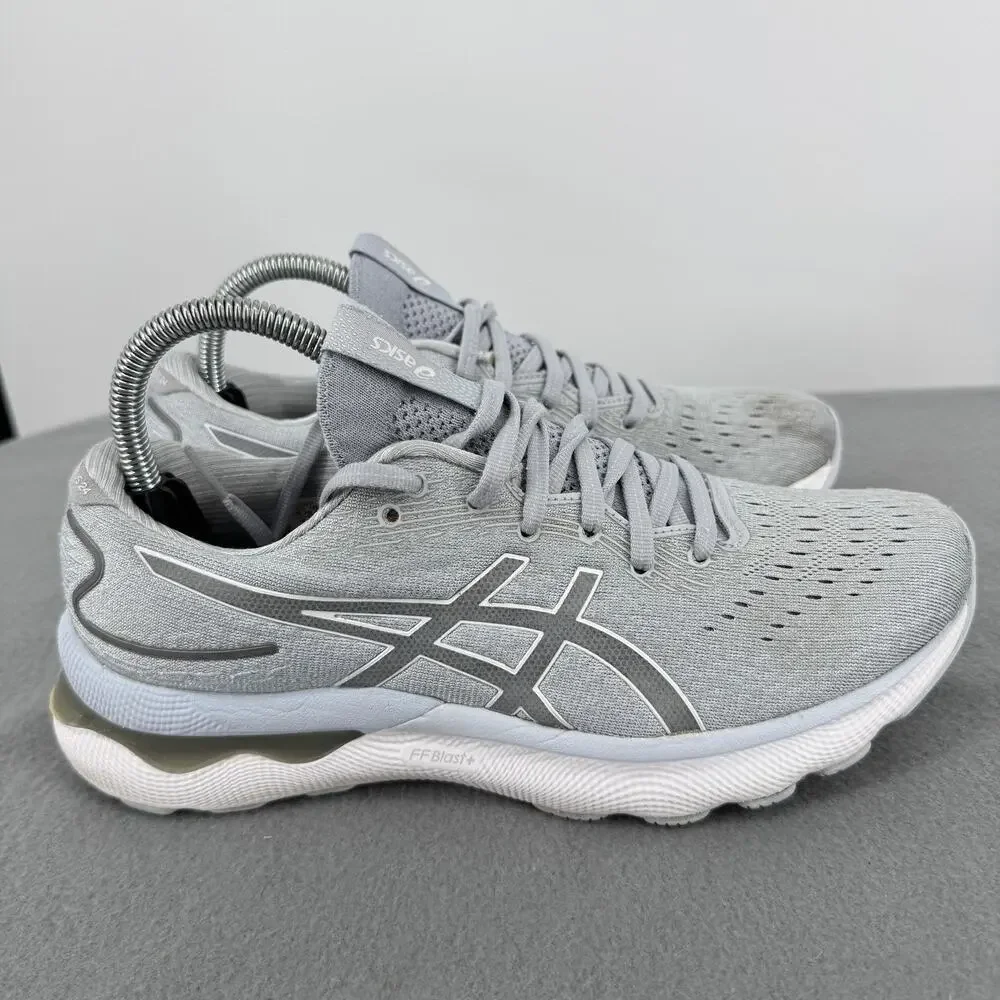 ASICS GEL-Nimbus 24 Shoes Womens Size 9 Gray Road Running Sneakers 1012B201